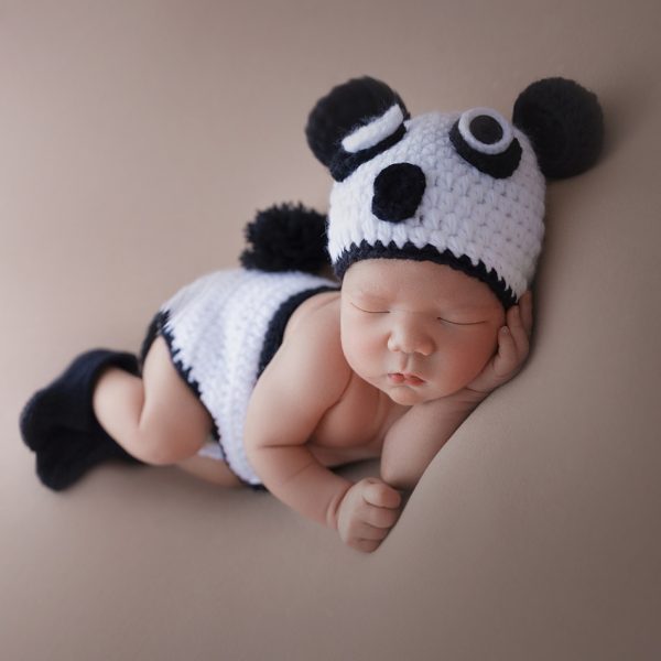 Set fantezie panda pentru bebelusi, nou-nascut si sedinte foto